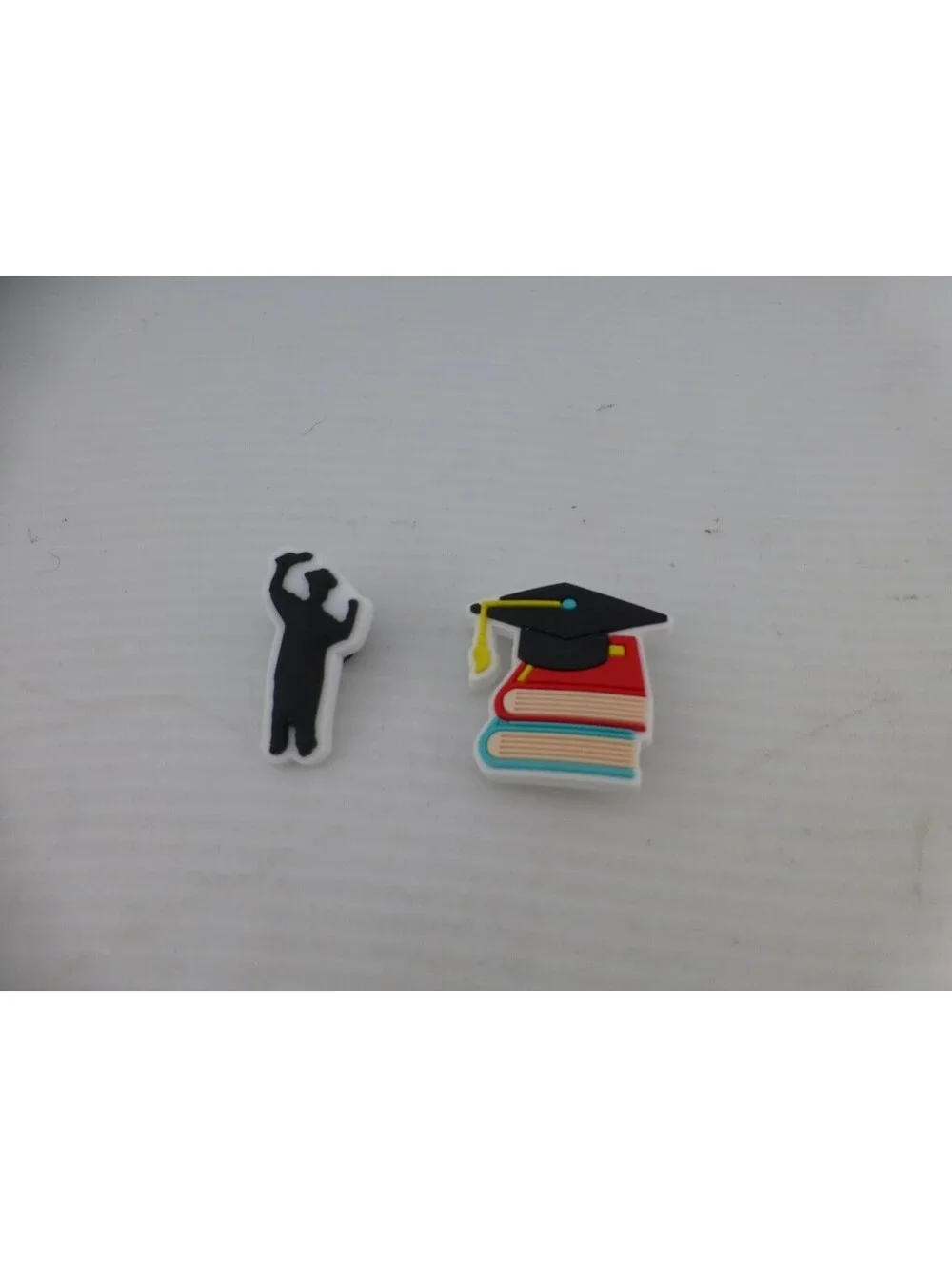 Graduation Shoe Charm Set (2 pcs) - Books Cap & Graduate Figure Jibbitz I52